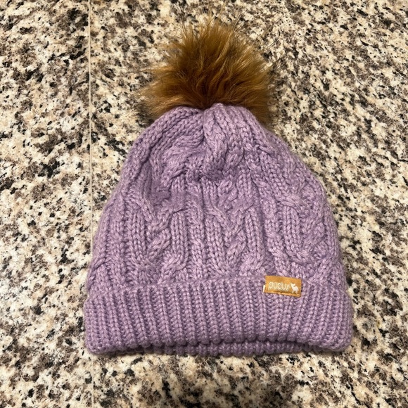 Fleece Lined Beanie with Pompom - Picture 3 of 4